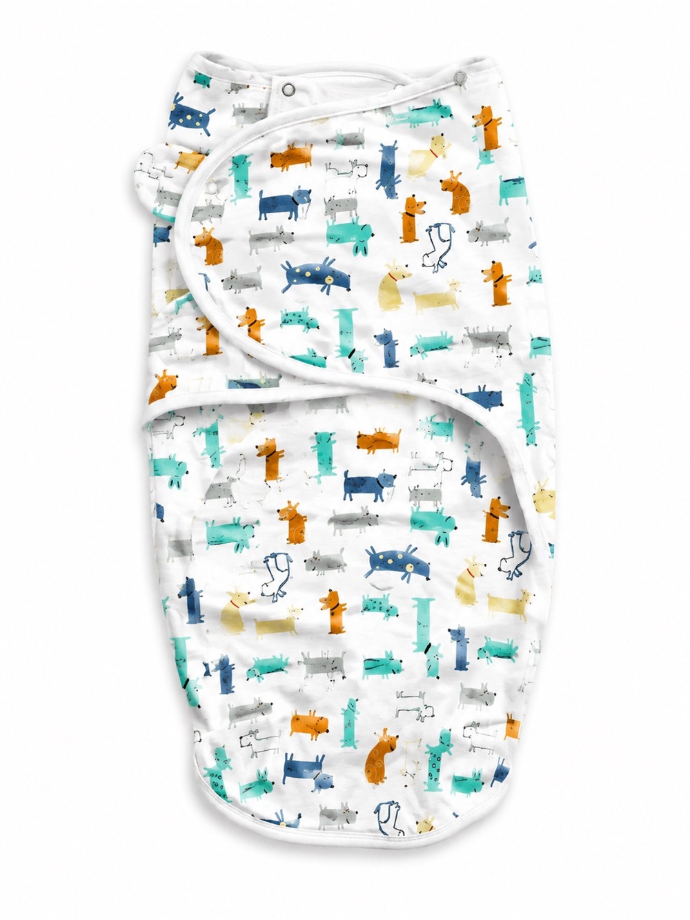 SwaddleMe Baby Swaddle Wrap Size Large Dog Print Adjustable Infant Sleep Wrap